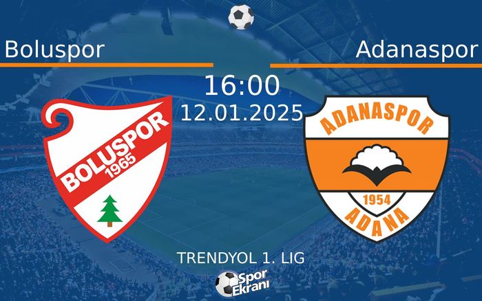 12 Ocak 2025 Boluspor vs Adanaspor maçı Hangi Kanalda Saat Kaçta Yayınlanacak? 12 Ocak 2025 Boluspor vs Adanaspor maçı Hangi Kanalda Saat Kaçta Yayınlanacak?
