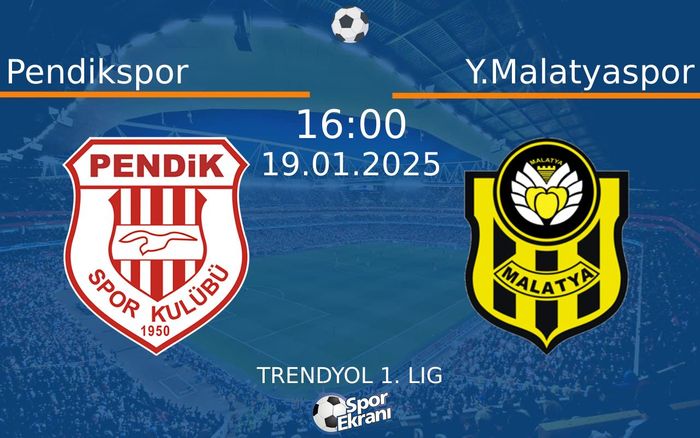 19 Ocak 2025 Pendikspor vs Y.Malatyaspor maçı Hangi Kanalda Saat Kaçta Yayınlanacak? 19 Ocak 2025 Pendikspor vs Y.Malatyaspor maçı Hangi Kanalda Saat Kaçta Yayınlanacak?
