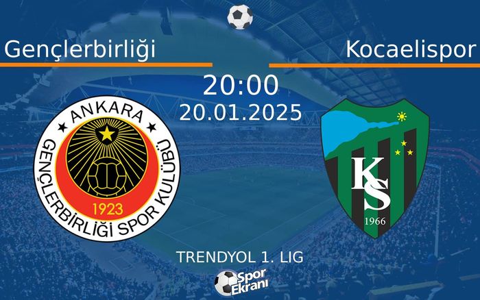 20 Ocak 2025 Gençlerbirliği vs Kocaelispor maçı Hangi Kanalda Saat Kaçta Yayınlanacak? 20 Ocak 2025 Gençlerbirliği vs Kocaelispor maçı Hangi Kanalda Saat Kaçta Yayınlanacak?