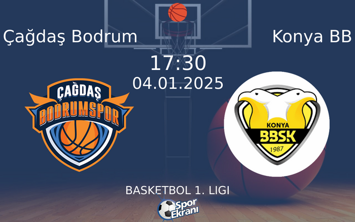 04 Ocak 2025 Çağdaş Bodrum vs Konya BB maçı Hangi Kanalda Saat Kaçta Yayınlanacak? 04 Ocak 2025 Çağdaş Bodrum vs Konya BB maçı Hangi Kanalda Saat Kaçta Yayınlanacak?