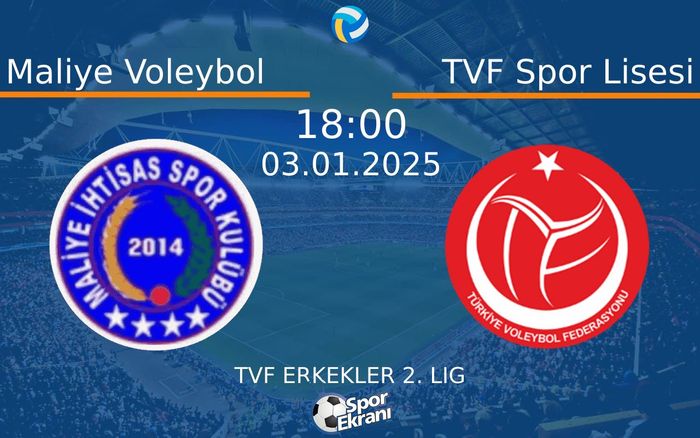 03 Ocak 2025 Maliye Voleybol vs TVF Spor Lisesi maçı Hangi Kanalda Saat Kaçta Yayınlanacak? 03 Ocak 2025 Maliye Voleybol vs TVF Spor Lisesi maçı Hangi Kanalda Saat Kaçta Yayınlanacak?