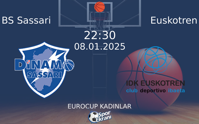 08 Ocak 2025 BS Sassari vs Euskotren maçı Hangi Kanalda Saat Kaçta Yayınlanacak? 08 Ocak 2025 BS Sassari vs Euskotren maçı Hangi Kanalda Saat Kaçta Yayınlanacak?