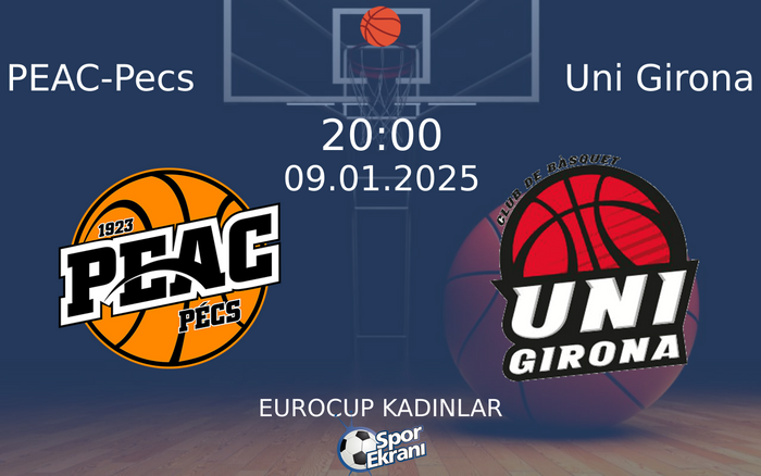 09 Ocak 2025 PEAC-Pecs vs Uni Girona maçı Hangi Kanalda Saat Kaçta Yayınlanacak? 09 Ocak 2025 PEAC-Pecs vs Uni Girona maçı Hangi Kanalda Saat Kaçta Yayınlanacak?