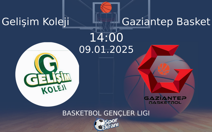 09 Ocak 2025 Gelişim Koleji vs Gaziantep Basket maçı Hangi Kanalda Saat Kaçta Yayınlanacak? 09 Ocak 2025 Gelişim Koleji vs Gaziantep Basket maçı Hangi Kanalda Saat Kaçta Yayınlanacak?