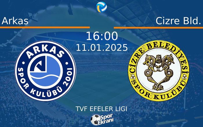 11 Ocak 2025 Arkas vs Cizre Bld. maçı Hangi Kanalda Saat Kaçta Yayınlanacak? 11 Ocak 2025 Arkas vs Cizre Bld. maçı Hangi Kanalda Saat Kaçta Yayınlanacak?