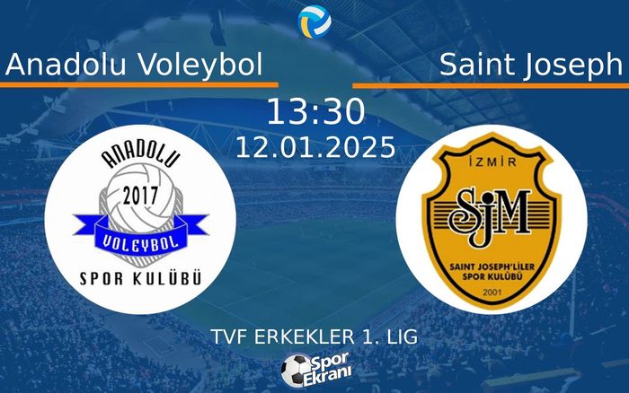 12 Ocak 2025 Anadolu Voleybol vs Saint Joseph maçı Hangi Kanalda Saat Kaçta Yayınlanacak? 12 Ocak 2025 Anadolu Voleybol vs Saint Joseph maçı Hangi Kanalda Saat Kaçta Yayınlanacak?