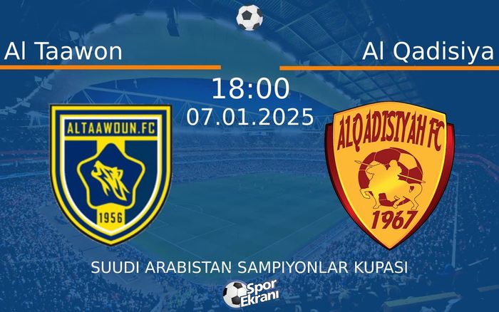 07 Ocak 2025 Al Taawon vs Al Qadisiya maçı Hangi Kanalda Saat Kaçta Yayınlanacak? 07 Ocak 2025 Al Taawon vs Al Qadisiya maçı Hangi Kanalda Saat Kaçta Yayınlanacak?