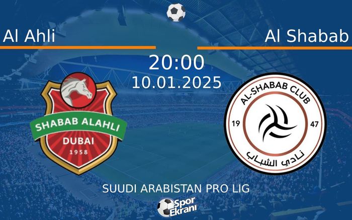 10 Ocak 2025 Al Ahli vs Al Shabab maçı Hangi Kanalda Saat Kaçta Yayınlanacak? 10 Ocak 2025 Al Ahli vs Al Shabab maçı Hangi Kanalda Saat Kaçta Yayınlanacak?