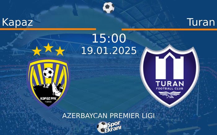 19 Ocak 2025 Kapaz vs Turan maçı Hangi Kanalda Saat Kaçta Yayınlanacak? 19 Ocak 2025 Kapaz vs Turan maçı Hangi Kanalda Saat Kaçta Yayınlanacak?