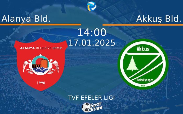 17 Ocak 2025 Alanya Bld. vs Akkuş Bld. maçı Hangi Kanalda Saat Kaçta Yayınlanacak? 17 Ocak 2025 Alanya Bld. vs Akkuş Bld. maçı Hangi Kanalda Saat Kaçta Yayınlanacak?
