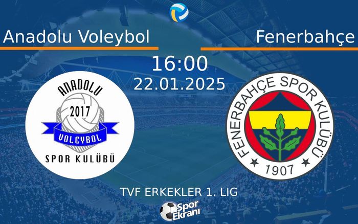 22 Ocak 2025 Anadolu Voleybol vs Fenerbahçe maçı Hangi Kanalda Saat Kaçta Yayınlanacak? 22 Ocak 2025 Anadolu Voleybol vs Fenerbahçe maçı Hangi Kanalda Saat Kaçta Yayınlanacak?