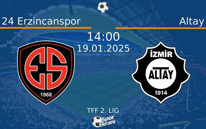 19 Ocak 2025 24 Erzincanspor vs Altay maçı Hangi Kanalda Saat Kaçta Yayınlanacak? 19 Ocak 2025 24 Erzincanspor vs Altay maçı Hangi Kanalda Saat Kaçta Yayınlanacak?