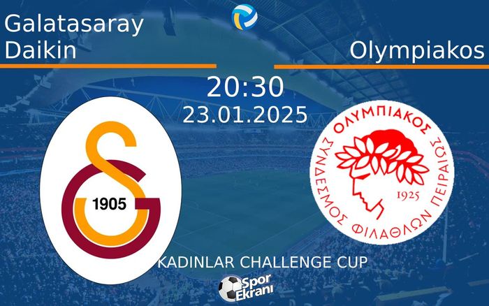 23 Ocak 2025 Galatasaray Daikin vs Olympiakos maçı Hangi Kanalda Saat Kaçta Yayınlanacak? 23 Ocak 2025 Galatasaray Daikin vs Olympiakos maçı Hangi Kanalda Saat Kaçta Yayınlanacak?