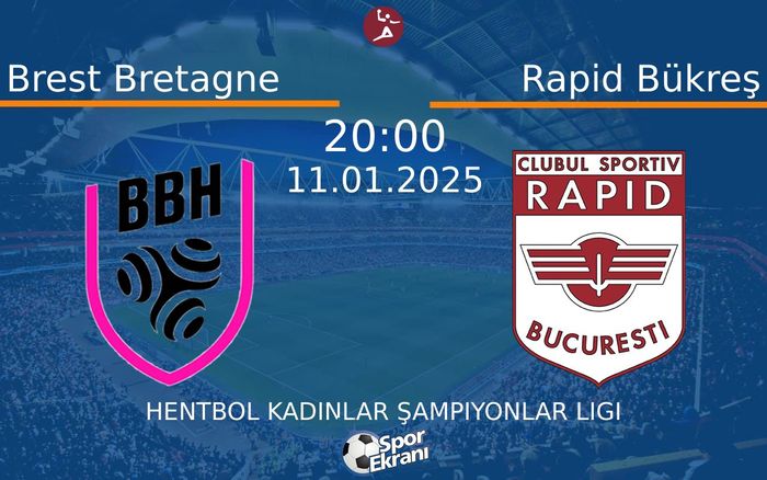 11 Ocak 2025 Brest Bretagne vs Rapid Bükreş maçı Hangi Kanalda Saat Kaçta Yayınlanacak? 11 Ocak 2025 Brest Bretagne vs Rapid Bükreş maçı Hangi Kanalda Saat Kaçta Yayınlanacak?