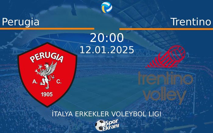 12 Ocak 2025 Perugia vs Trentino maçı Hangi Kanalda Saat Kaçta Yayınlanacak? 12 Ocak 2025 Perugia vs Trentino maçı Hangi Kanalda Saat Kaçta Yayınlanacak?