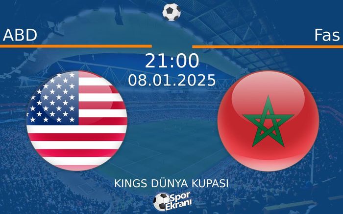 08 Ocak 2025 ABD vs Fas maçı Hangi Kanalda Saat Kaçta Yayınlanacak? 08 Ocak 2025 ABD vs Fas maçı Hangi Kanalda Saat Kaçta Yayınlanacak?