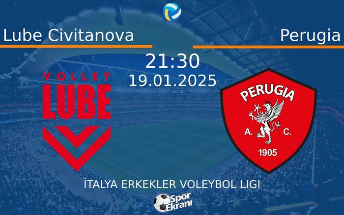 19 Ocak 2025 Lube Civitanova vs Perugia maçı Hangi Kanalda Saat Kaçta Yayınlanacak? 19 Ocak 2025 Lube Civitanova vs Perugia maçı Hangi Kanalda Saat Kaçta Yayınlanacak?