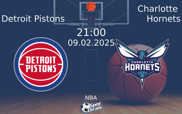 09 Şubat 2025 Detroit Pistons vs Charlotte Hornets maçı Hangi Kanalda Saat Kaçta Yayınlanacak? 09 Şubat 2025 Detroit Pistons vs Charlotte Hornets maçı Hangi Kanalda Saat Kaçta Yayınlanacak?