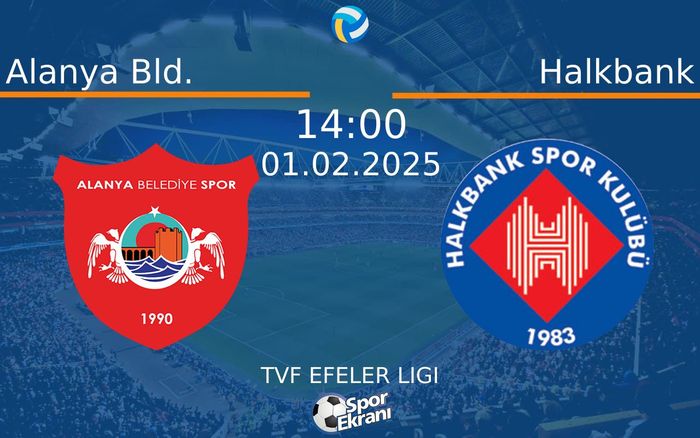 01 Şubat 2025 Alanya Bld. vs Halkbank maçı Hangi Kanalda Saat Kaçta Yayınlanacak? 01 Şubat 2025 Alanya Bld. vs Halkbank maçı Hangi Kanalda Saat Kaçta Yayınlanacak?