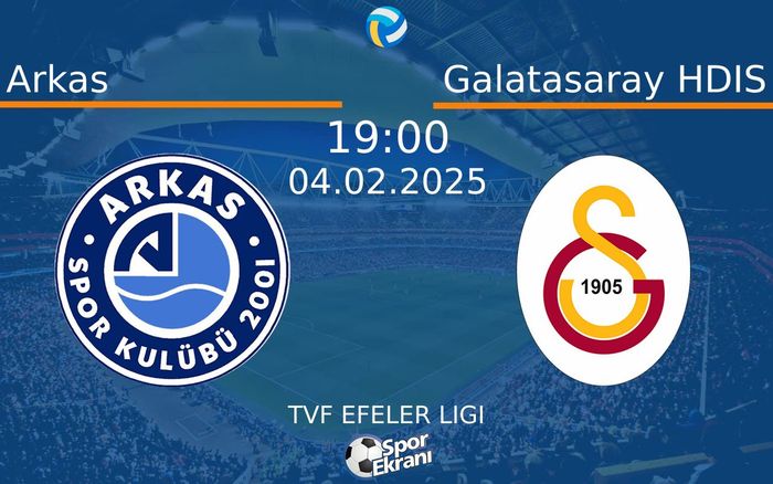 04 Şubat 2025 Arkas vs Galatasaray HDIS maçı Hangi Kanalda Saat Kaçta Yayınlanacak? 04 Şubat 2025 Arkas vs Galatasaray HDIS maçı Hangi Kanalda Saat Kaçta Yayınlanacak?
