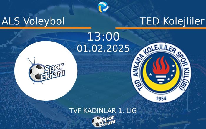01 Şubat 2025 ALS Voleybol vs TED Kolejliler maçı Hangi Kanalda Saat Kaçta Yayınlanacak? 01 Şubat 2025 ALS Voleybol vs TED Kolejliler maçı Hangi Kanalda Saat Kaçta Yayınlanacak?