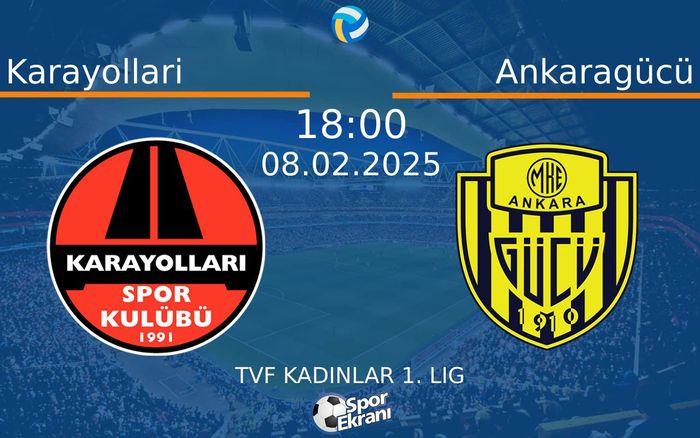 08 Şubat 2025 Karayollari vs Ankaragücü maçı Hangi Kanalda Saat Kaçta Yayınlanacak? 08 Şubat 2025 Karayollari vs Ankaragücü maçı Hangi Kanalda Saat Kaçta Yayınlanacak?