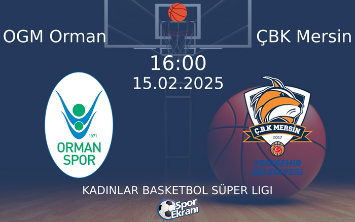15 Şubat 2025 OGM Orman vs ÇBK Mersin maçı Hangi Kanalda Saat Kaçta Yayınlanacak? 15 Şubat 2025 OGM Orman vs ÇBK Mersin maçı Hangi Kanalda Saat Kaçta Yayınlanacak?