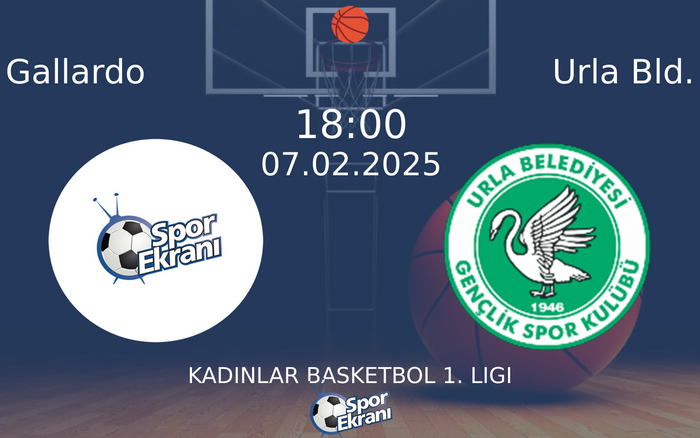 07 Şubat 2025 Gallardo vs Urla Bld. maçı Hangi Kanalda Saat Kaçta Yayınlanacak? 07 Şubat 2025 Gallardo vs Urla Bld. maçı Hangi Kanalda Saat Kaçta Yayınlanacak?