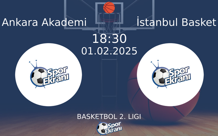 01 Şubat 2025 Ankara Akademi vs İstanbul Basket maçı Hangi Kanalda Saat Kaçta Yayınlanacak? 01 Şubat 2025 Ankara Akademi vs İstanbul Basket maçı Hangi Kanalda Saat Kaçta Yayınlanacak?