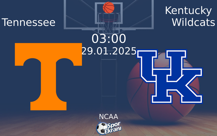 29 Ocak 2025 Tennessee vs Kentucky Wildcats maçı Hangi Kanalda Saat Kaçta Yayınlanacak? 29 Ocak 2025 Tennessee vs Kentucky Wildcats maçı Hangi Kanalda Saat Kaçta Yayınlanacak?