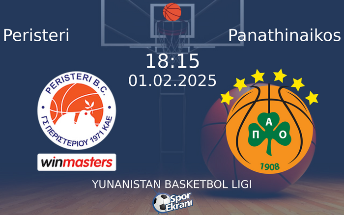 01 Şubat 2025 Peristeri vs Panathinaikos maçı Hangi Kanalda Saat Kaçta Yayınlanacak? 01 Şubat 2025 Peristeri vs Panathinaikos maçı Hangi Kanalda Saat Kaçta Yayınlanacak?
