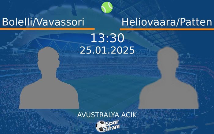 25 Ocak 2025 Bolelli/Vavassori vs Heliovaara/Patten maçı Hangi Kanalda Saat Kaçta Yayınlanacak? 25 Ocak 2025 Bolelli/Vavassori vs Heliovaara/Patten maçı Hangi Kanalda Saat Kaçta Yayınlanacak?