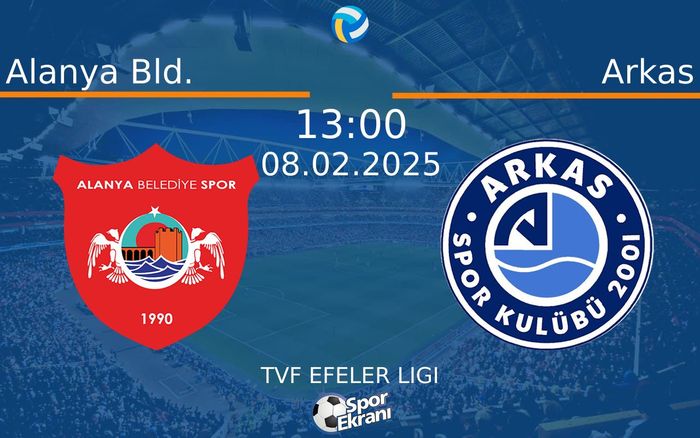 08 Şubat 2025 Alanya Bld. vs Arkas maçı Hangi Kanalda Saat Kaçta Yayınlanacak? 08 Şubat 2025 Alanya Bld. vs Arkas maçı Hangi Kanalda Saat Kaçta Yayınlanacak?