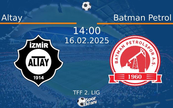 16 Şubat 2025 Altay vs Batman Petrol maçı Hangi Kanalda Saat Kaçta Yayınlanacak? 16 Şubat 2025 Altay vs Batman Petrol maçı Hangi Kanalda Saat Kaçta Yayınlanacak?