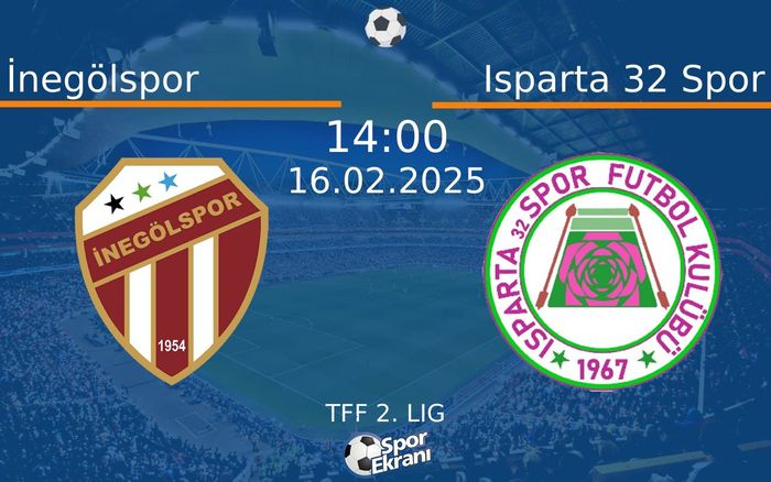 16 Şubat 2025 İnegölspor vs Isparta 32 Spor maçı Hangi Kanalda Saat Kaçta Yayınlanacak? 16 Şubat 2025 İnegölspor vs Isparta 32 Spor maçı Hangi Kanalda Saat Kaçta Yayınlanacak?