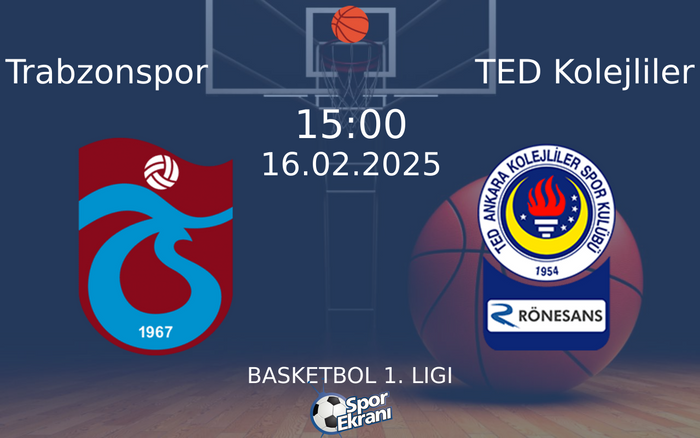16 Şubat 2025 Trabzonspor vs TED Kolejliler maçı Hangi Kanalda Saat Kaçta Yayınlanacak? 16 Şubat 2025 Trabzonspor vs TED Kolejliler maçı Hangi Kanalda Saat Kaçta Yayınlanacak?