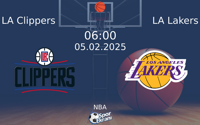 05 Şubat 2025 LA Clippers vs LA Lakers maçı Hangi Kanalda Saat Kaçta Yayınlanacak? 05 Şubat 2025 LA Clippers vs LA Lakers maçı Hangi Kanalda Saat Kaçta Yayınlanacak?