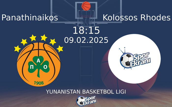09 Şubat 2025 Panathinaikos vs Kolossos Rhodes maçı Hangi Kanalda Saat Kaçta Yayınlanacak? 09 Şubat 2025 Panathinaikos vs Kolossos Rhodes maçı Hangi Kanalda Saat Kaçta Yayınlanacak?