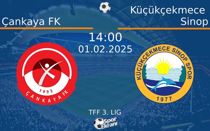 01 Şubat 2025 Çankaya FK vs Küçükçekmece Sinop maçı Hangi Kanalda Saat Kaçta Yayınlanacak? 01 Şubat 2025 Çankaya FK vs Küçükçekmece Sinop maçı Hangi Kanalda Saat Kaçta Yayınlanacak?