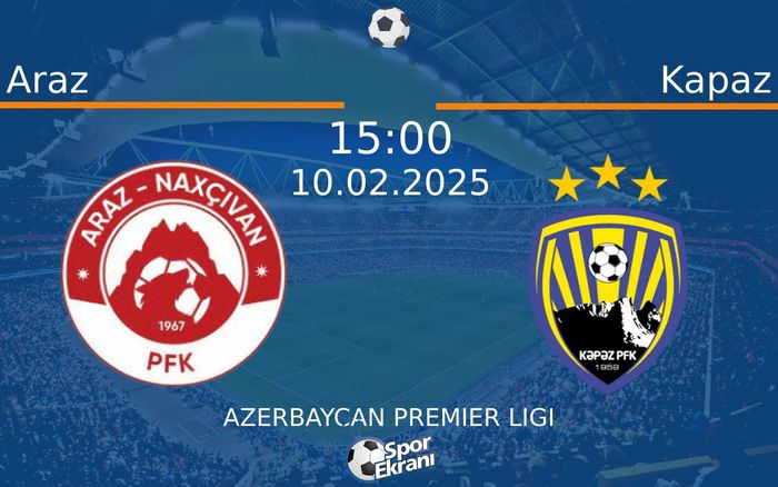 10 Şubat 2025 Araz vs Kapaz maçı Hangi Kanalda Saat Kaçta Yayınlanacak? 10 Şubat 2025 Araz vs Kapaz maçı Hangi Kanalda Saat Kaçta Yayınlanacak?
