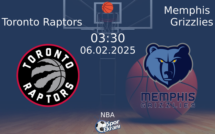 06 Şubat 2025 Toronto Raptors vs Memphis Grizzlies maçı Hangi Kanalda Saat Kaçta Yayınlanacak? 06 Şubat 2025 Toronto Raptors vs Memphis Grizzlies maçı Hangi Kanalda Saat Kaçta Yayınlanacak?