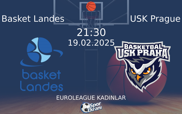 19 Şubat 2025 Basket Landes vs USK Prague maçı Hangi Kanalda Saat Kaçta Yayınlanacak? 19 Şubat 2025 Basket Landes vs USK Prague maçı Hangi Kanalda Saat Kaçta Yayınlanacak?