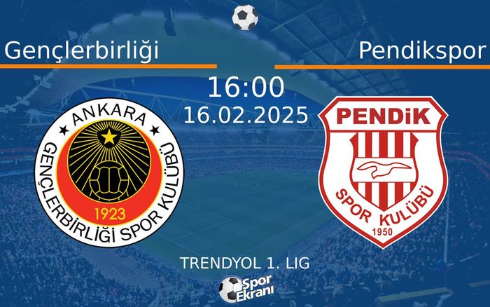 16 Şubat 2025 Gençlerbirliği vs Pendikspor maçı Hangi Kanalda Saat Kaçta Yayınlanacak? 16 Şubat 2025 Gençlerbirliği vs Pendikspor maçı Hangi Kanalda Saat Kaçta Yayınlanacak?