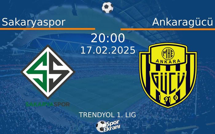 17 Şubat 2025 Sakaryaspor vs Ankaragücü maçı Hangi Kanalda Saat Kaçta Yayınlanacak? 17 Şubat 2025 Sakaryaspor vs Ankaragücü maçı Hangi Kanalda Saat Kaçta Yayınlanacak?