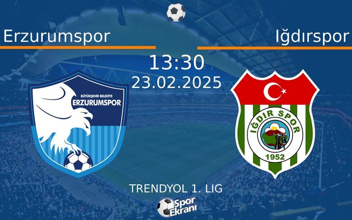 23 Şubat 2025 Erzurumspor vs Iğdırspor maçı Hangi Kanalda Saat Kaçta Yayınlanacak? 23 Şubat 2025 Erzurumspor vs Iğdırspor maçı Hangi Kanalda Saat Kaçta Yayınlanacak?