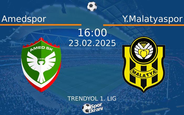 23 Şubat 2025 Amedspor vs Y.Malatyaspor maçı Hangi Kanalda Saat Kaçta Yayınlanacak? 23 Şubat 2025 Amedspor vs Y.Malatyaspor maçı Hangi Kanalda Saat Kaçta Yayınlanacak?