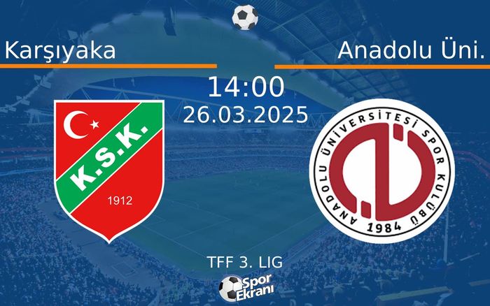 26 Mart 2025 Karşıyaka vs Anadolu Üni. maçı Hangi Kanalda Saat Kaçta Yayınlanacak? 26 Mart 2025 Karşıyaka vs Anadolu Üni. maçı Hangi Kanalda Saat Kaçta Yayınlanacak?