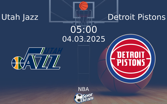 04 Mart 2025 Utah Jazz vs Detroit Pistons maçı Hangi Kanalda Saat Kaçta Yayınlanacak? 04 Mart 2025 Utah Jazz vs Detroit Pistons maçı Hangi Kanalda Saat Kaçta Yayınlanacak?