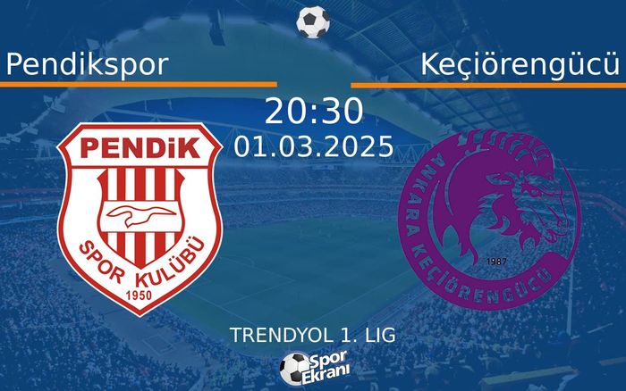 01 Mart 2025 Pendikspor vs Keçiörengücü maçı Hangi Kanalda Saat Kaçta Yayınlanacak? 01 Mart 2025 Pendikspor vs Keçiörengücü maçı Hangi Kanalda Saat Kaçta Yayınlanacak?