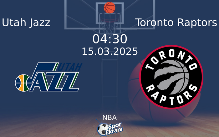 15 Mart 2025 Utah Jazz vs Toronto Raptors maçı Hangi Kanalda Saat Kaçta Yayınlanacak? 15 Mart 2025 Utah Jazz vs Toronto Raptors maçı Hangi Kanalda Saat Kaçta Yayınlanacak?